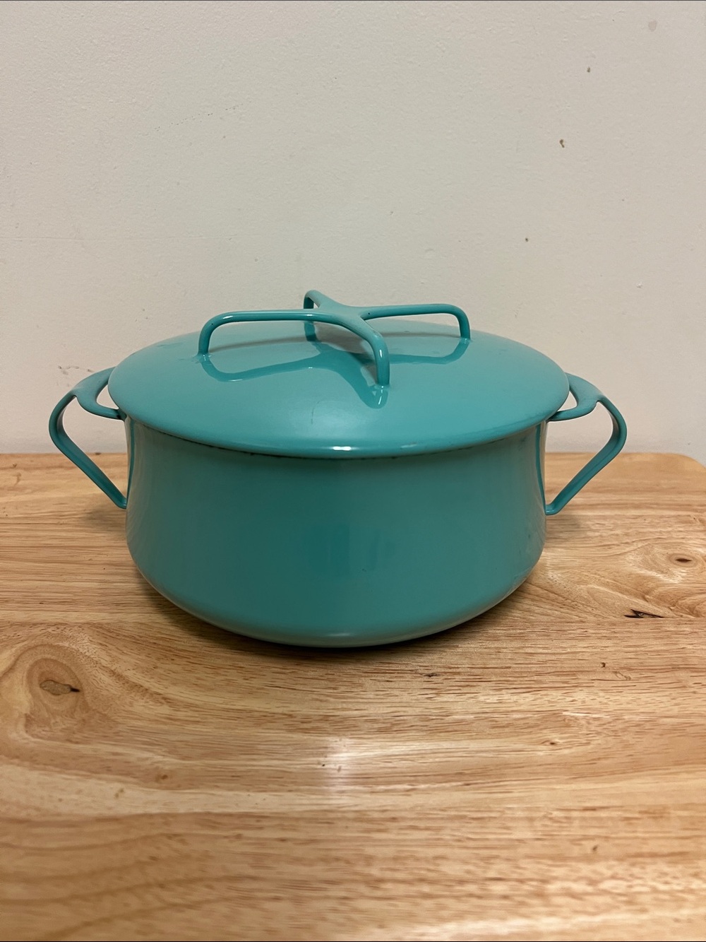 Dansk Turquoise Enamel Dutch Oven with Lid